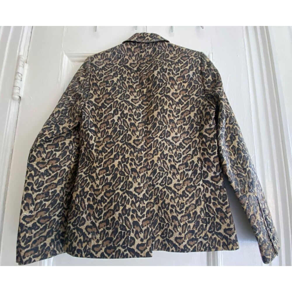 Zadig & Voltaire Deluxe Veda Leopard Rare Metallic Gold Brocade Blazer Sz S NWOT - Picture 6 of 13